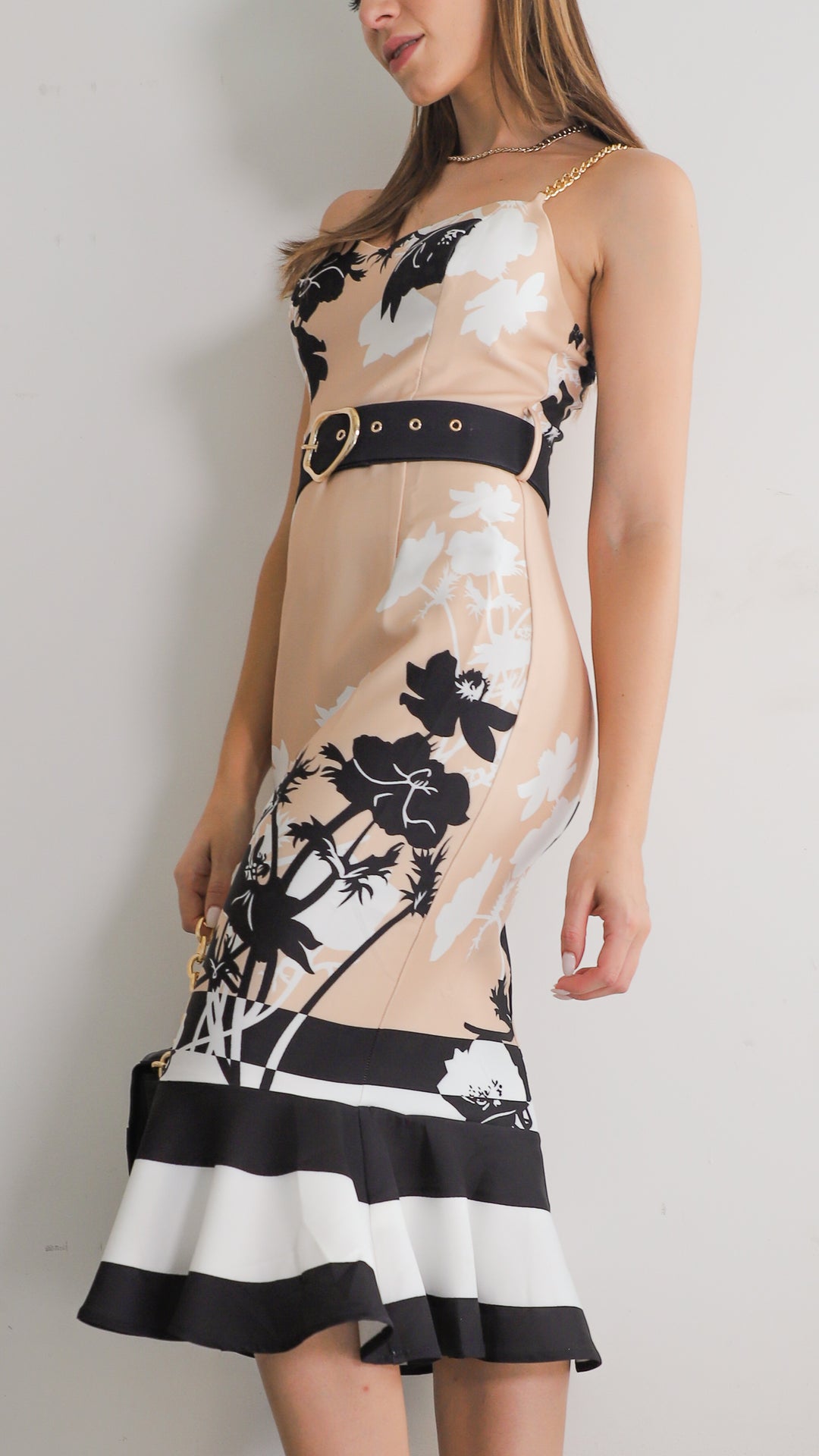 Alara Bodycon Floral Print Maxi Dress - Steps New York