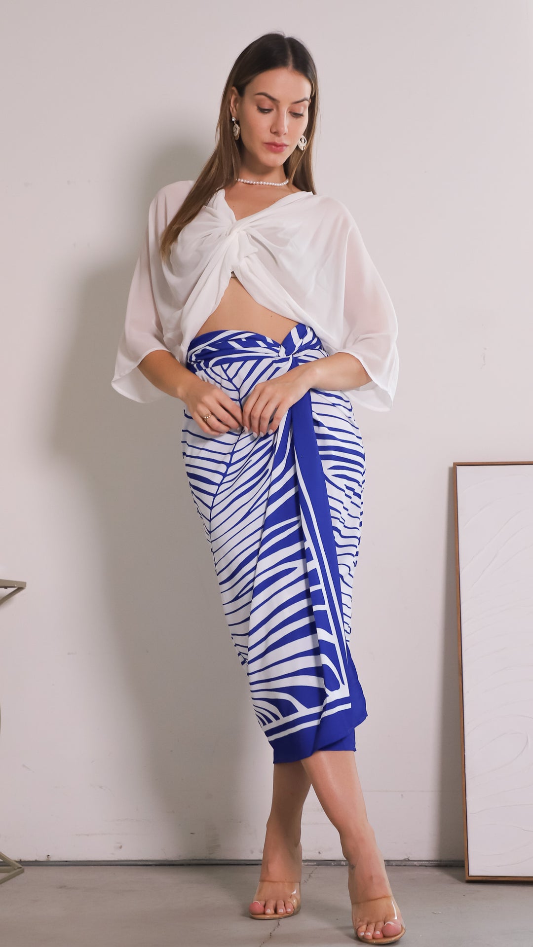 Nerissa Abstract Print Maxi Skirt - Steps New York