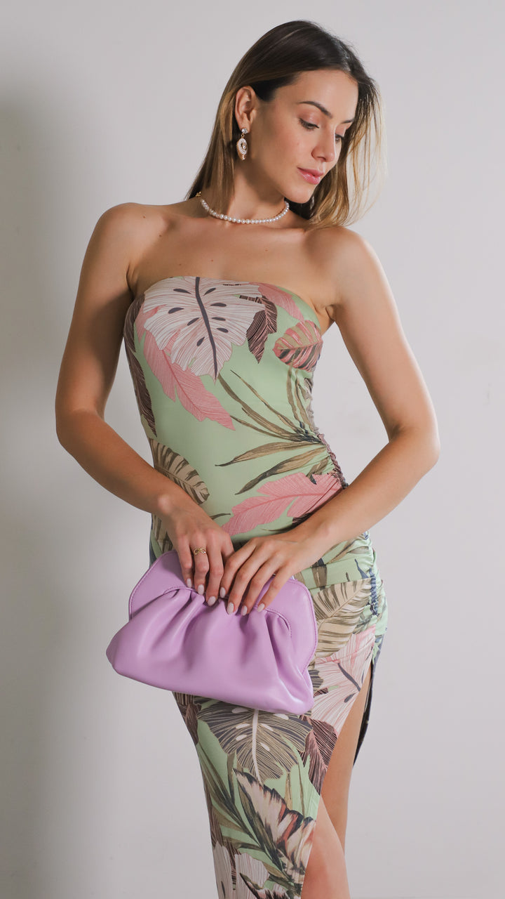 Hannelore Tube Tropical Print Dress - Steps New York