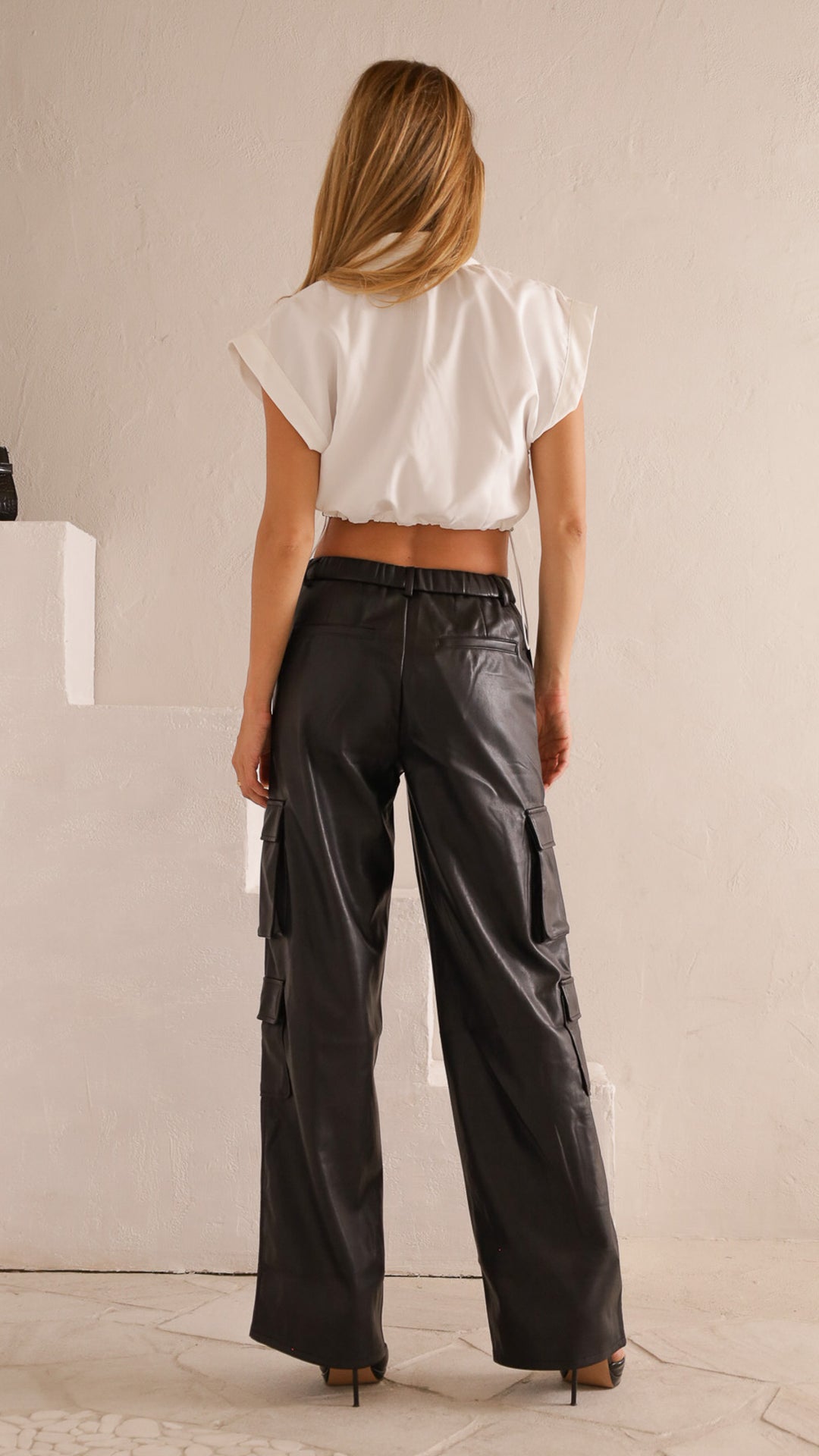 rear view image 1 of Ava Utility Crop Top