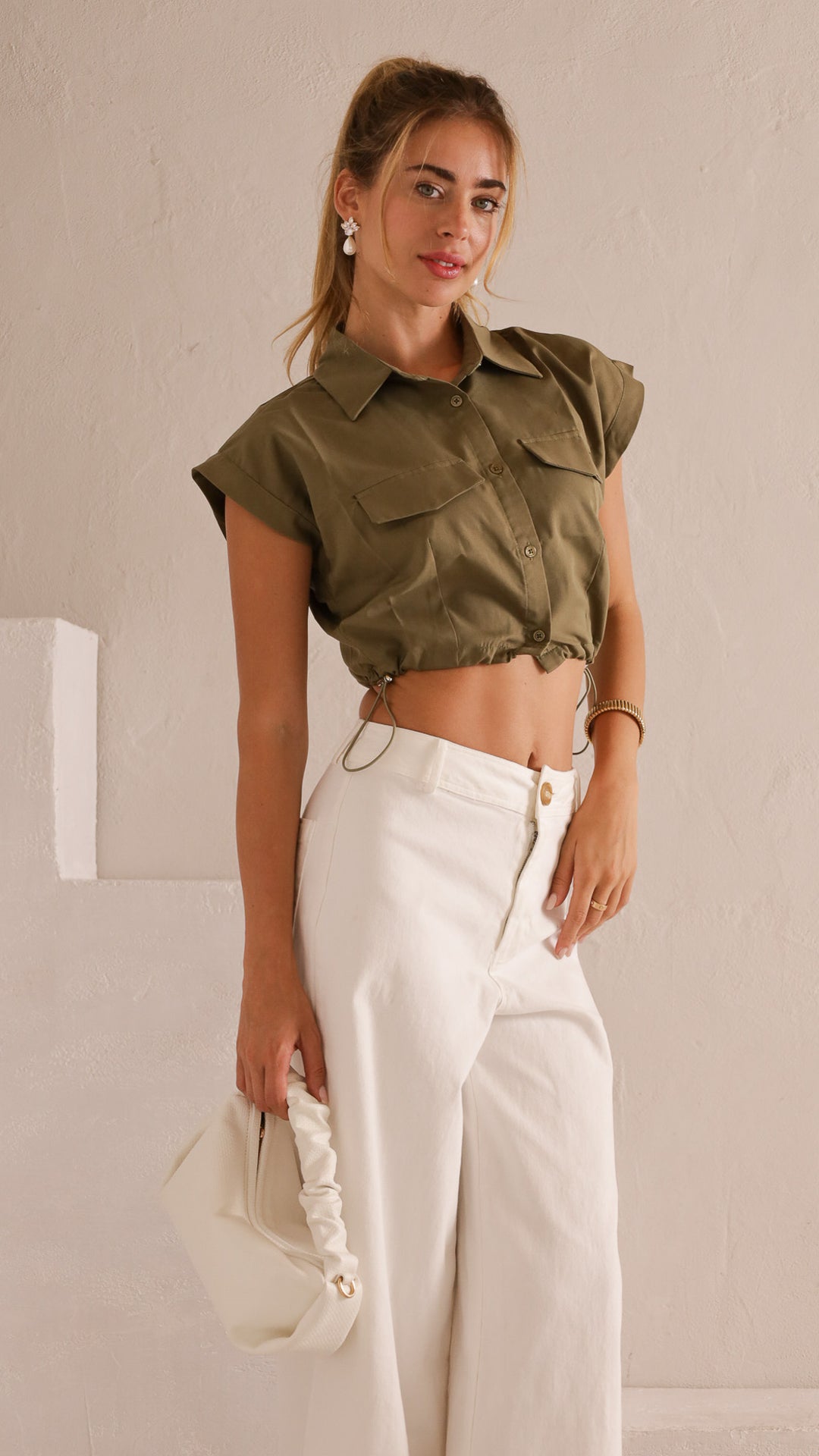 front view image 4 of Ava Utility Crop Top