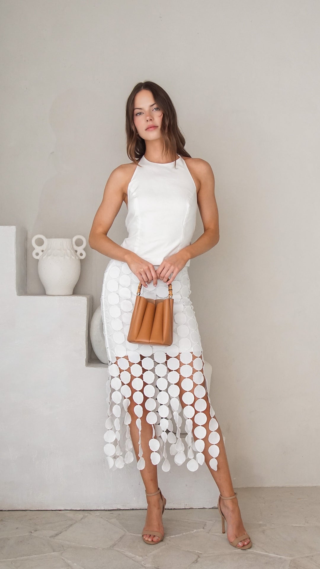 Noelle Midi Skirt Front View 3