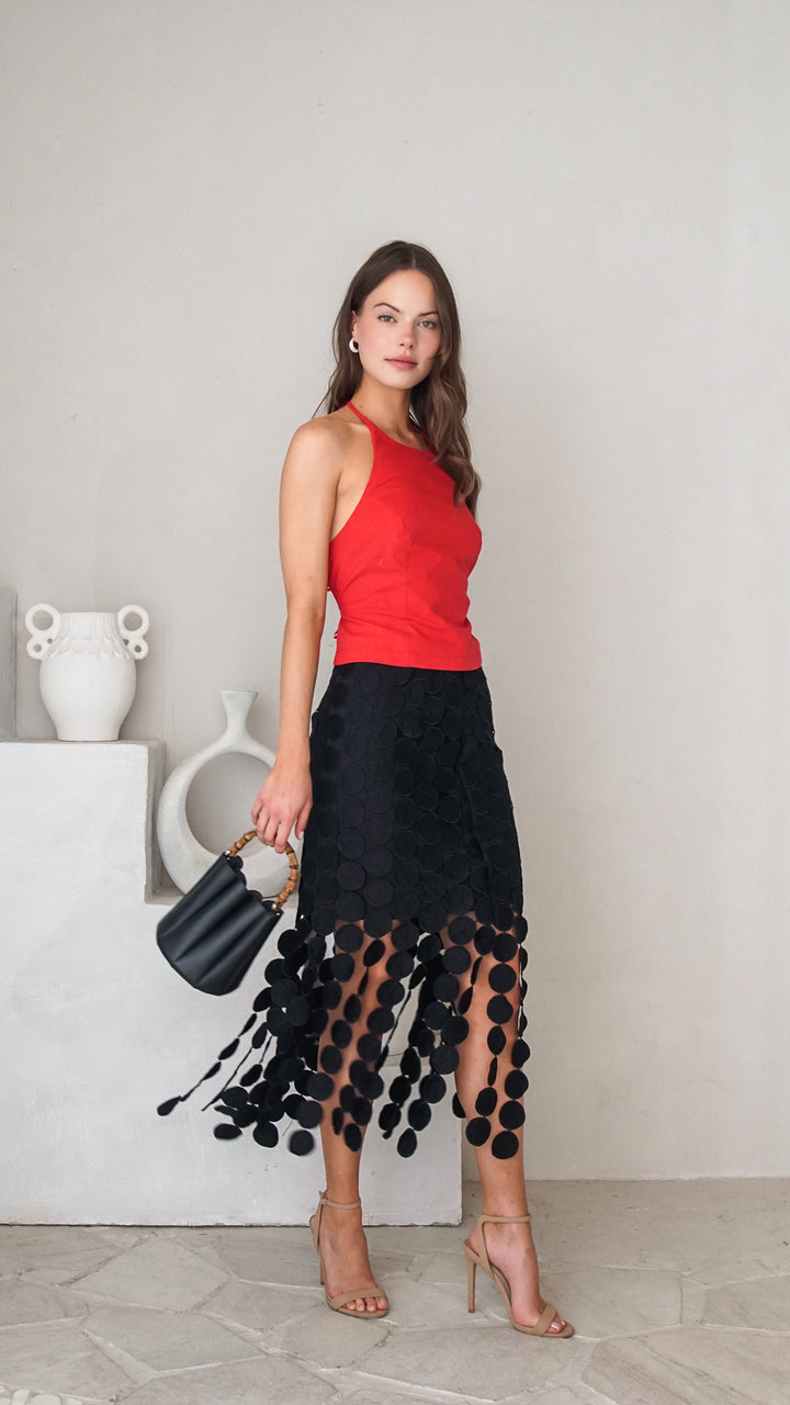 Noelle Midi Skirt Front View 6