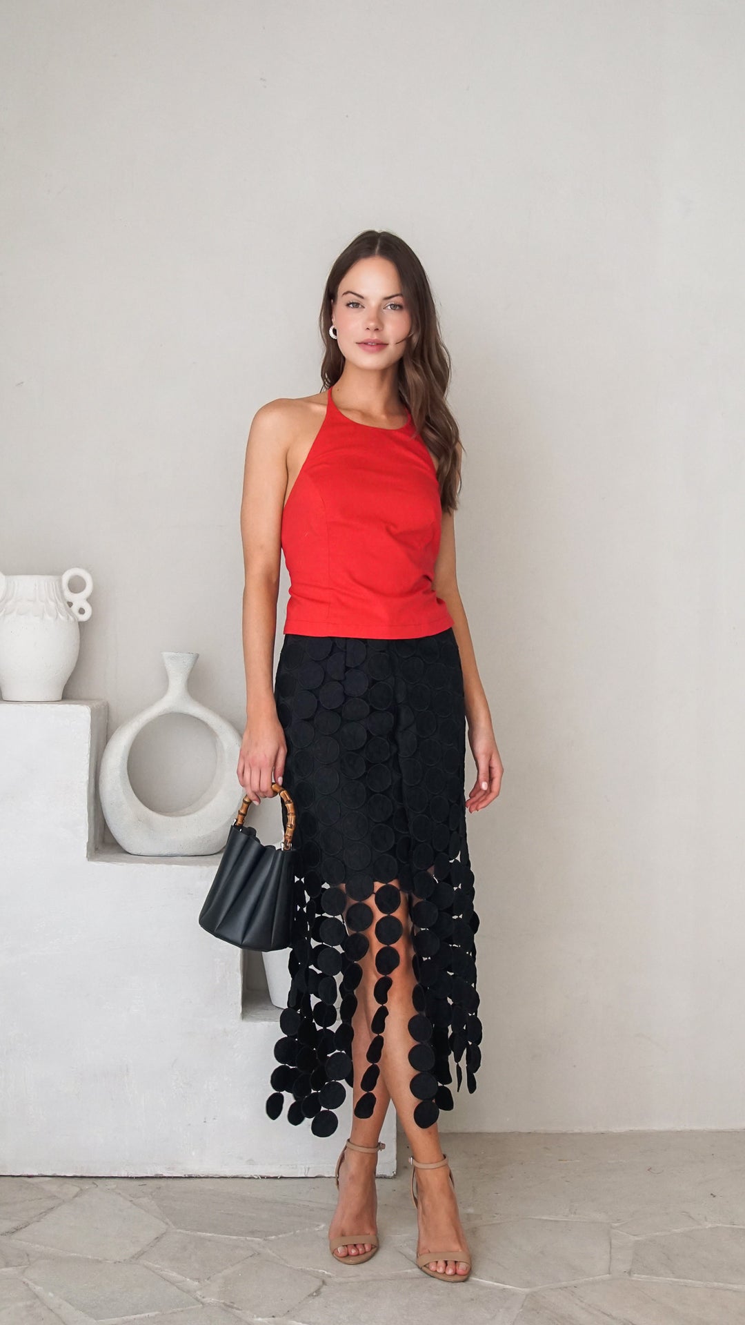 Noelle Midi Skirt Front View 7