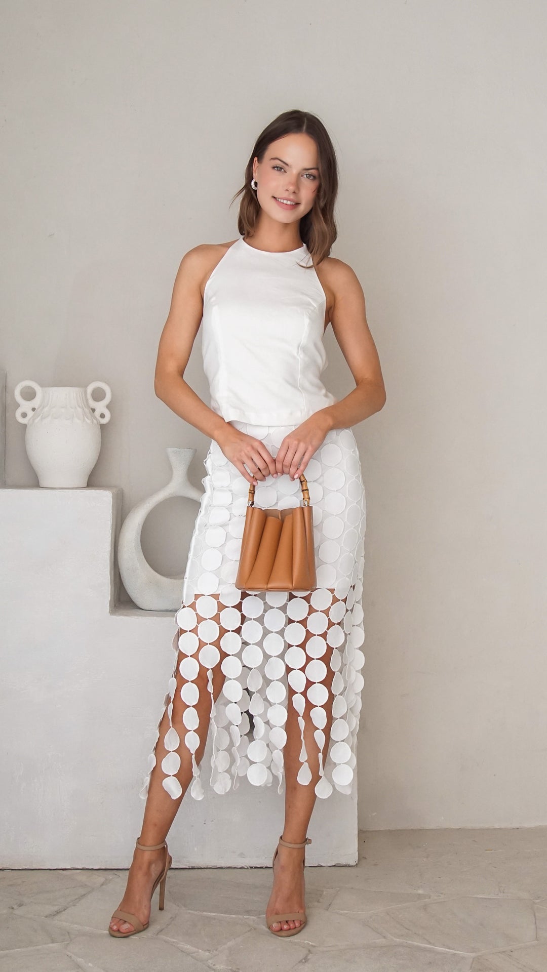 Noelle Midi Skirt Front View 4