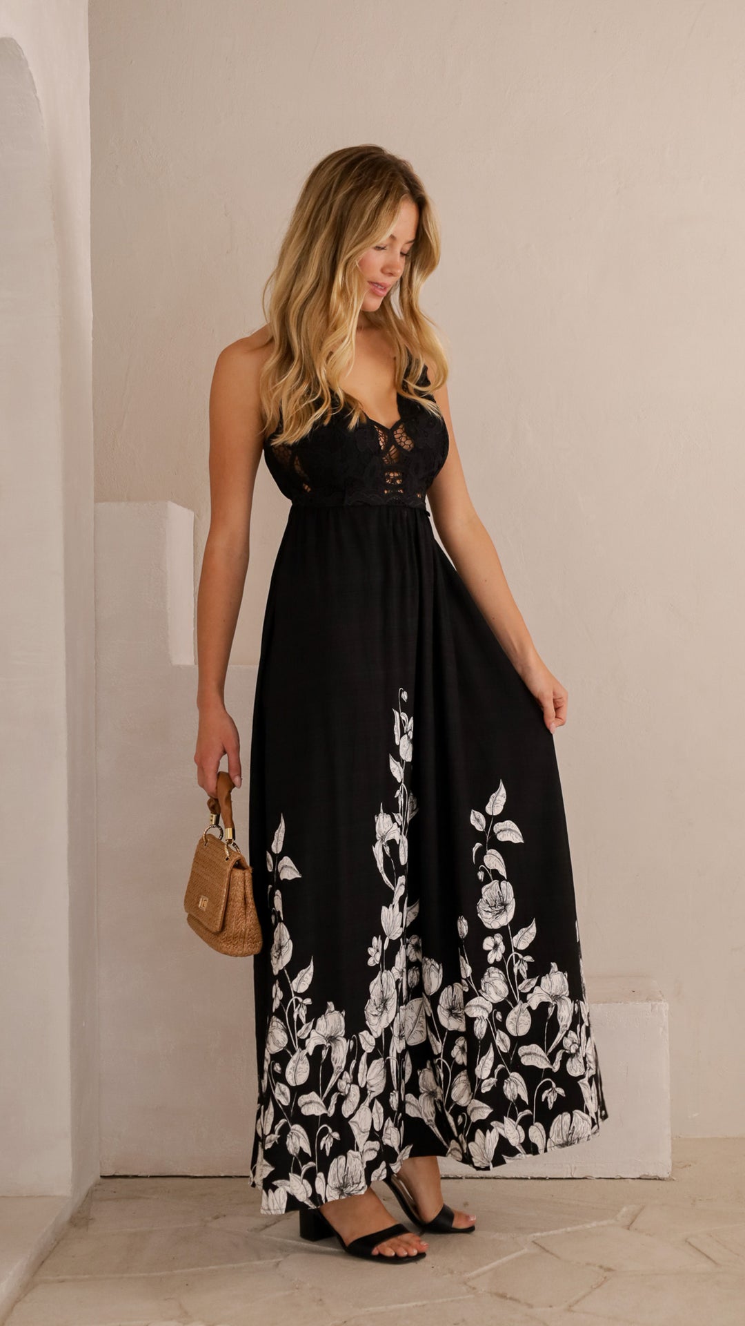 side view image 1 of Noelle Lace Maxi Dress