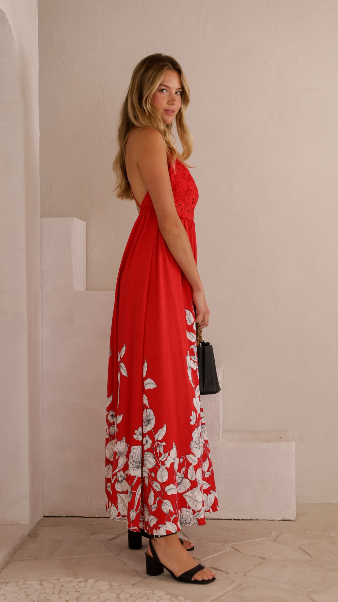 side view image 1 of Noelle Lace Maxi Dress