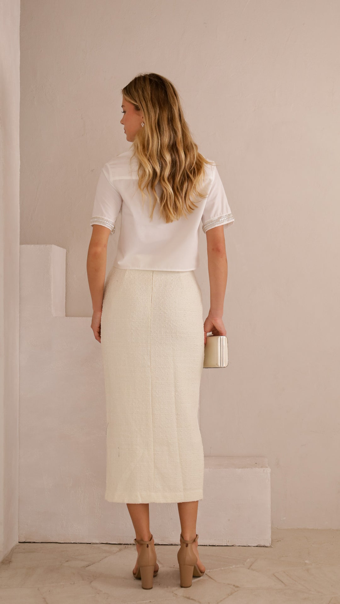 rear view image 1 of Amelie Embellished Button Top