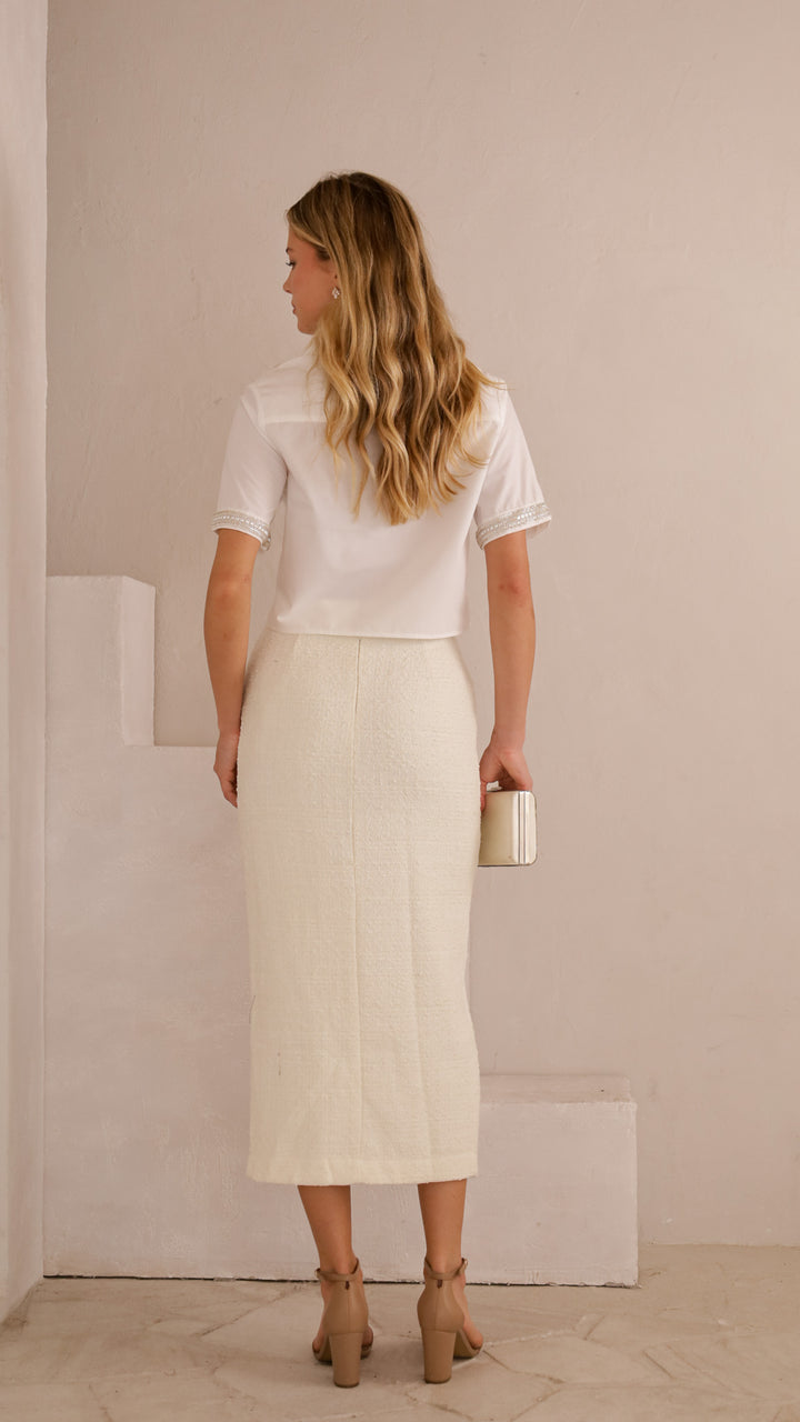 rear view image 1 of Amelie Embellished Button Top