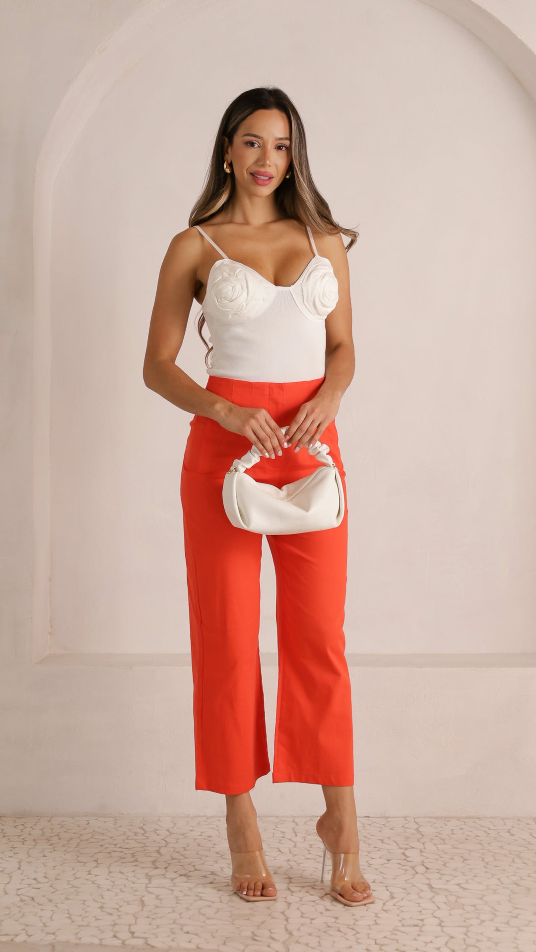2 image front view_red of Creslie Pants