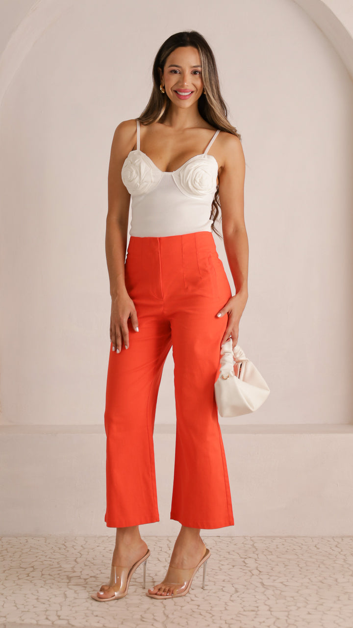 2 image front view_red of Creslie Pants