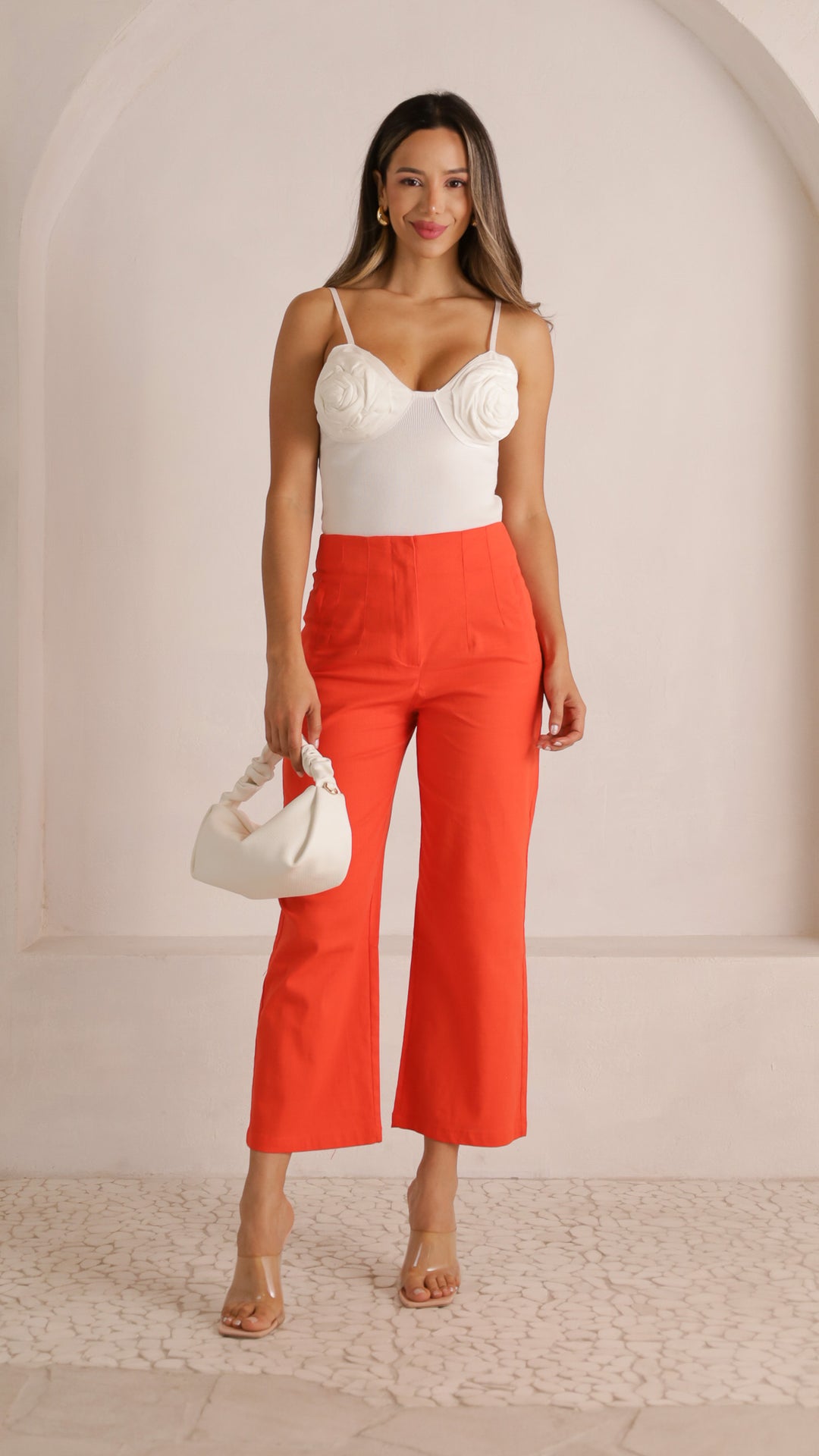 2 image front view_red of Creslie Pants