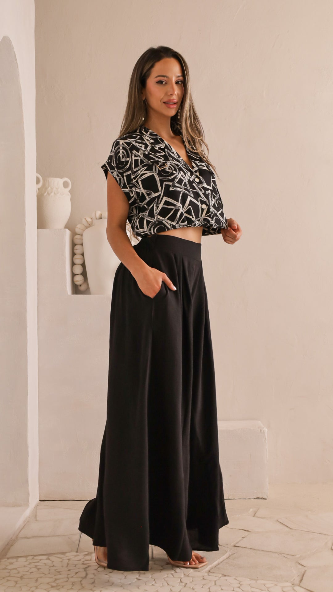 side view image 1 of Maribel Print Top