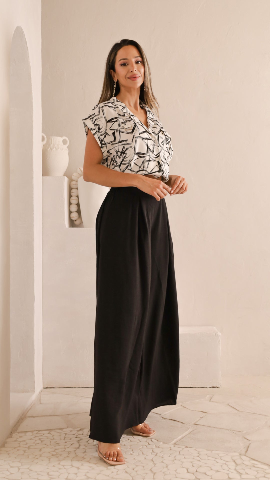 side view image 1 of Maribel Print Top