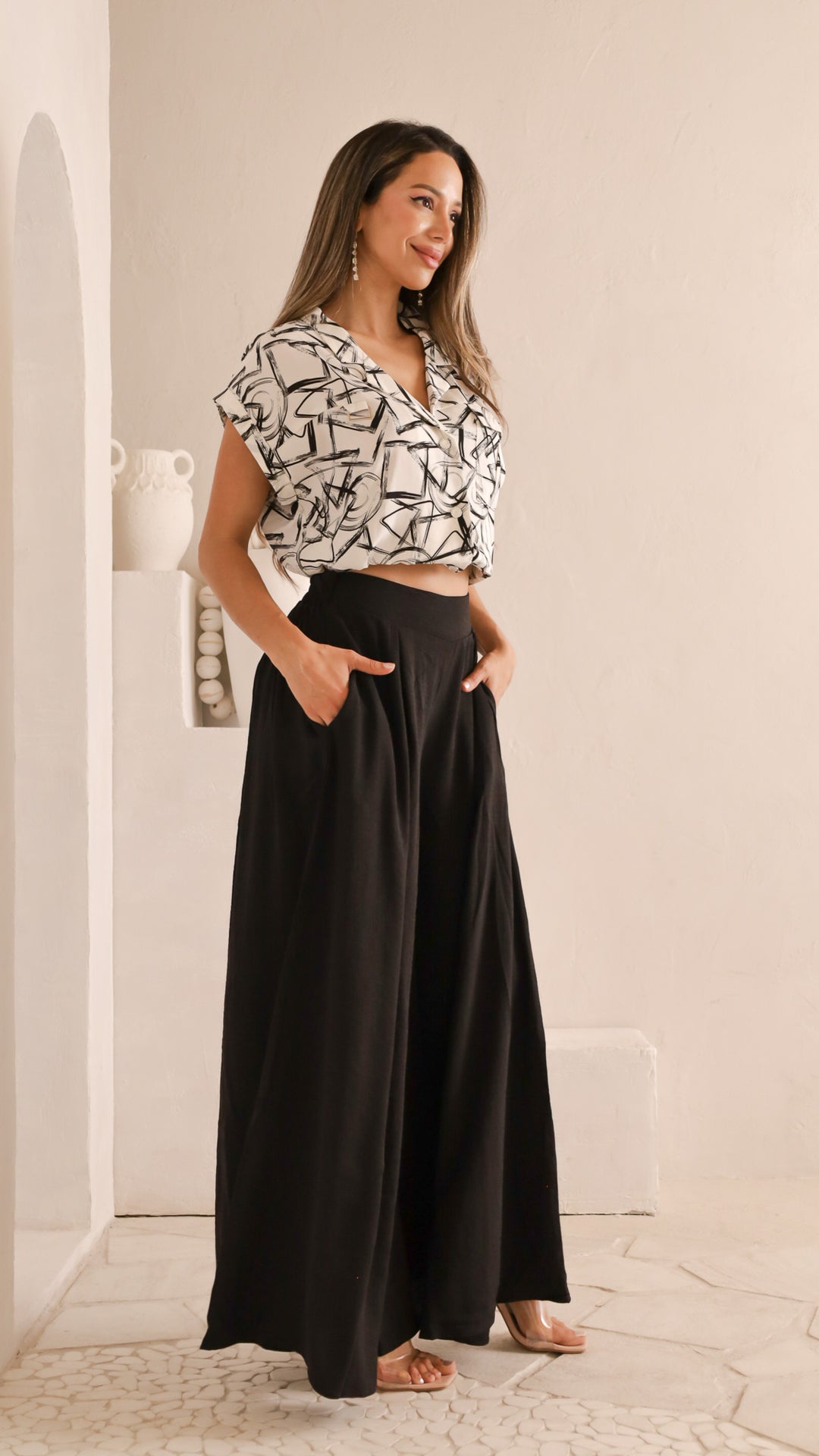 side view image 2 of Maribel Print Top