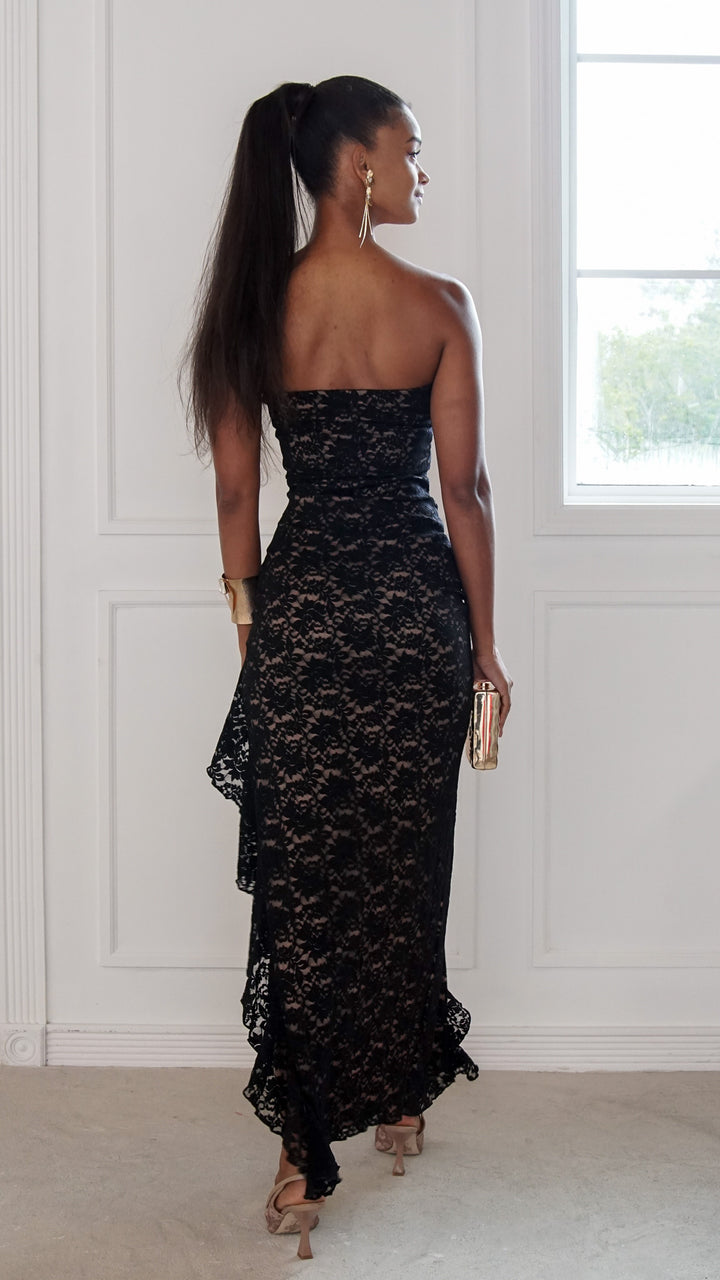 rear view image 1 of Noir Lace Dress