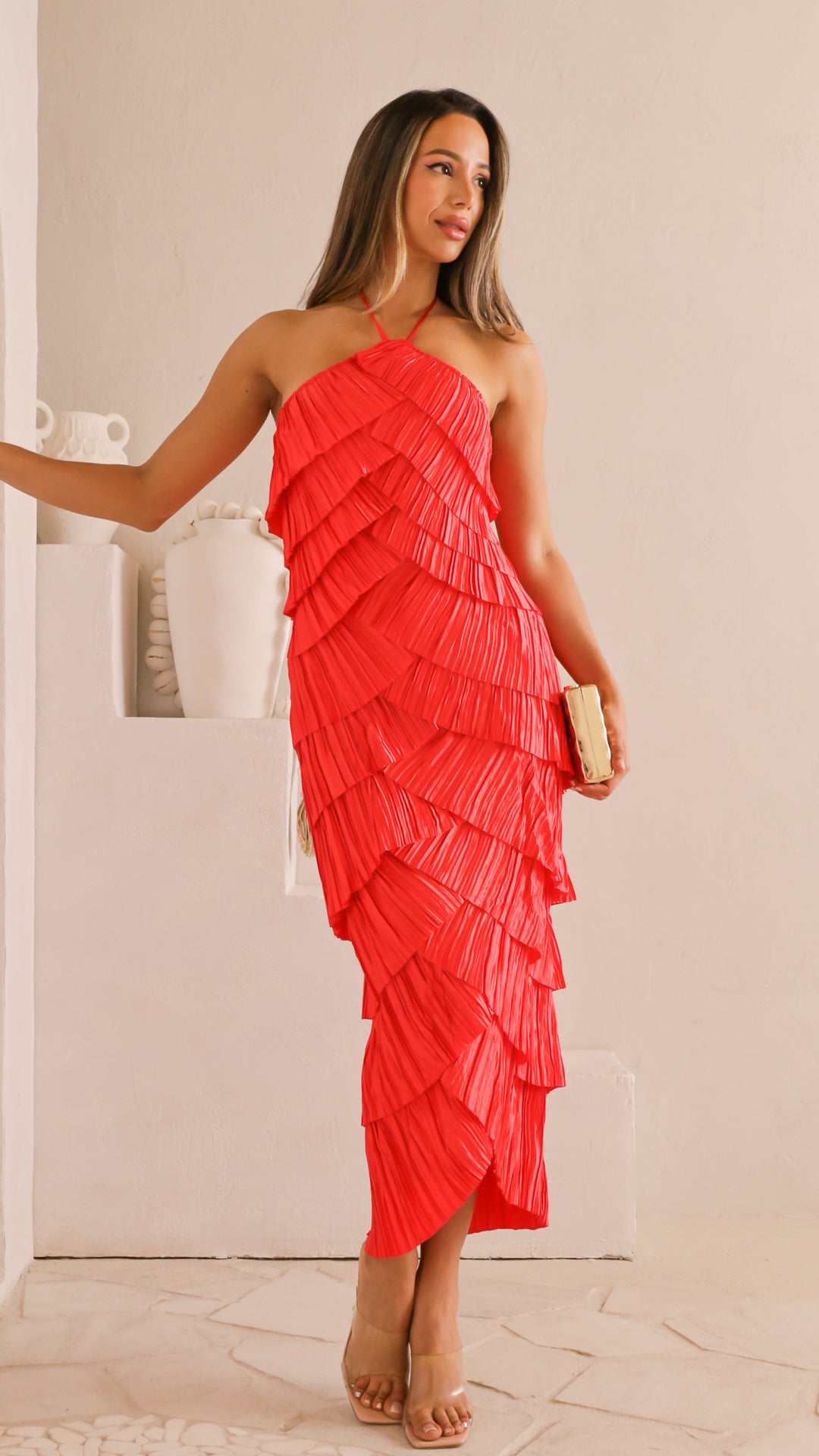 front view image 1 of Sydney Pleated Dress