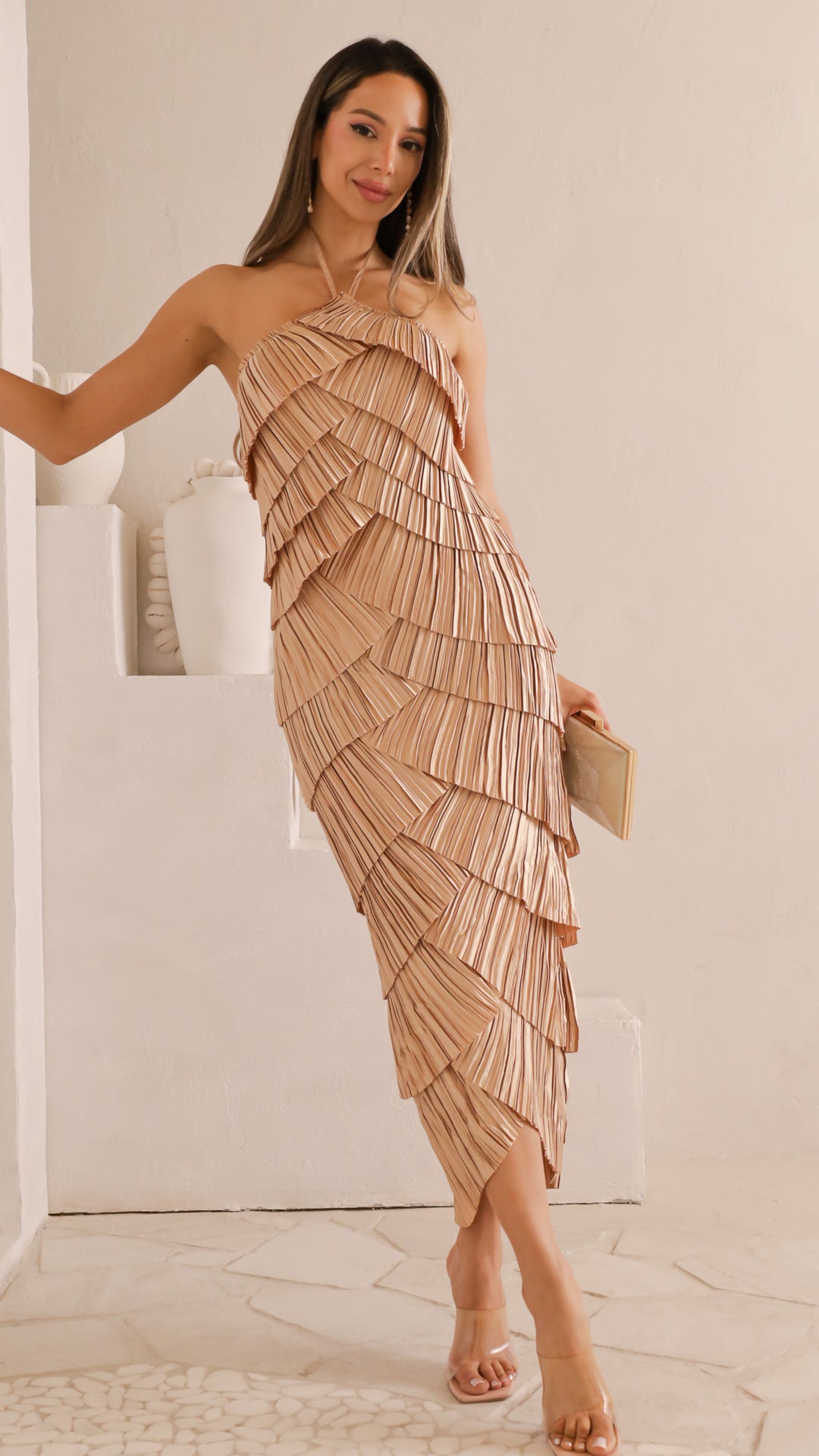 front view image 4 of Sydney Pleated Dress