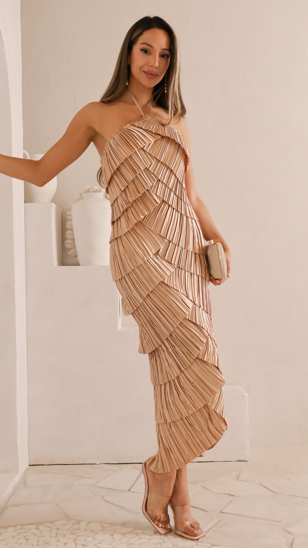 front view image 5 of Sydney Pleated Dress
