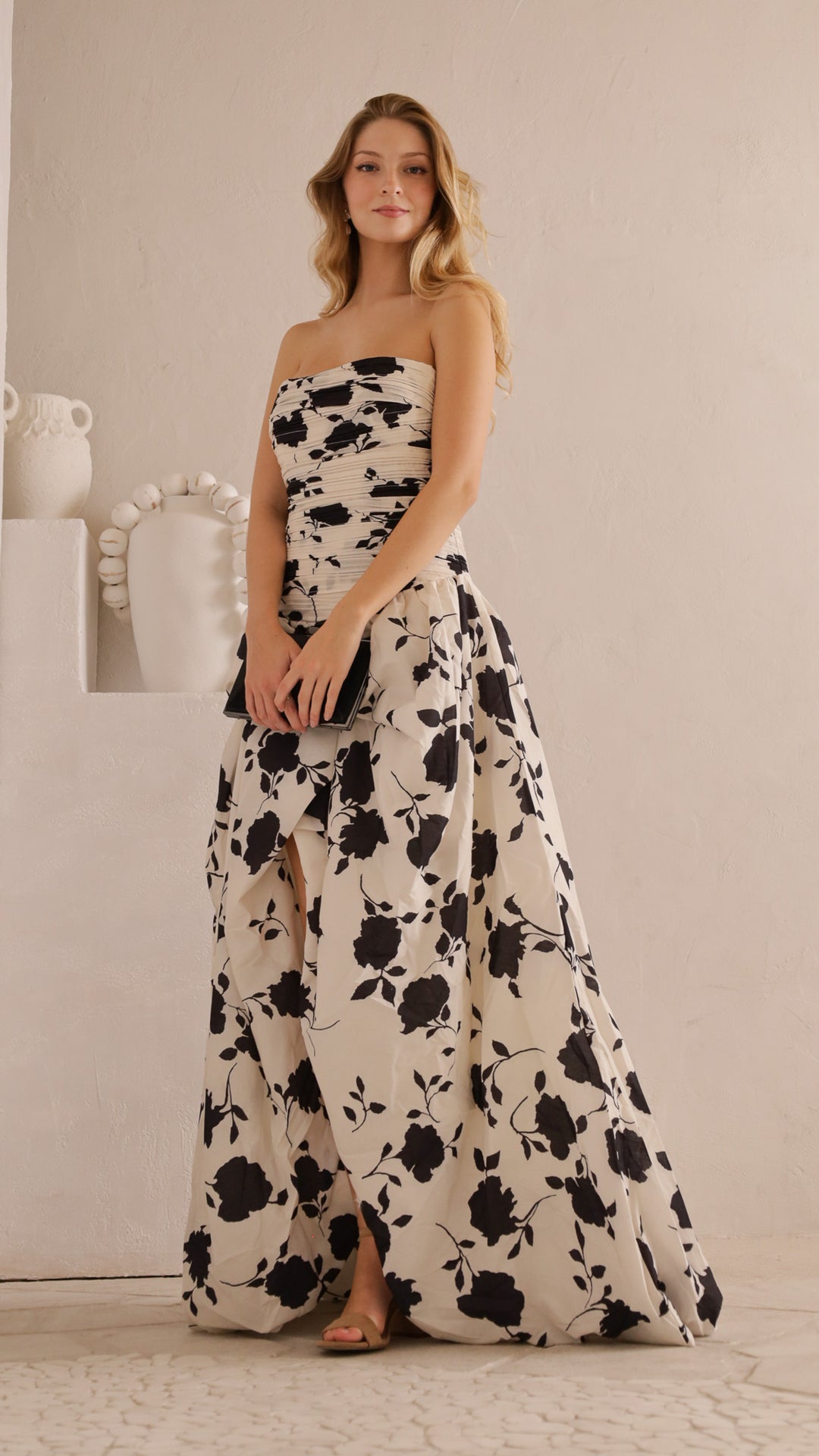 side view image 1 of Crestin Floral Gown