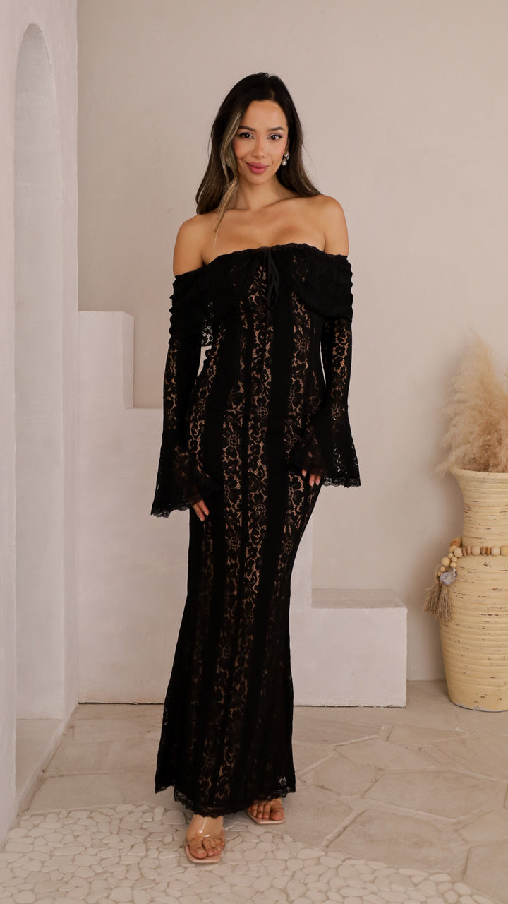 front view image 1 of Lylah Lace Maxi Dress