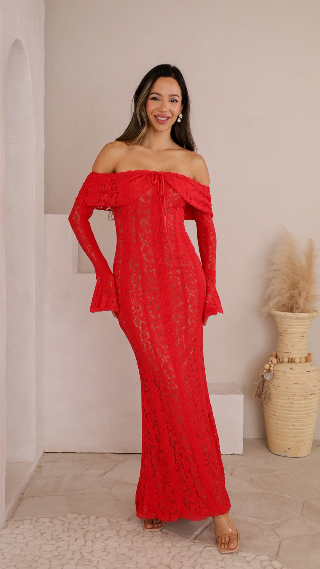 front view image 1 of Lylah Lace Maxi Dress