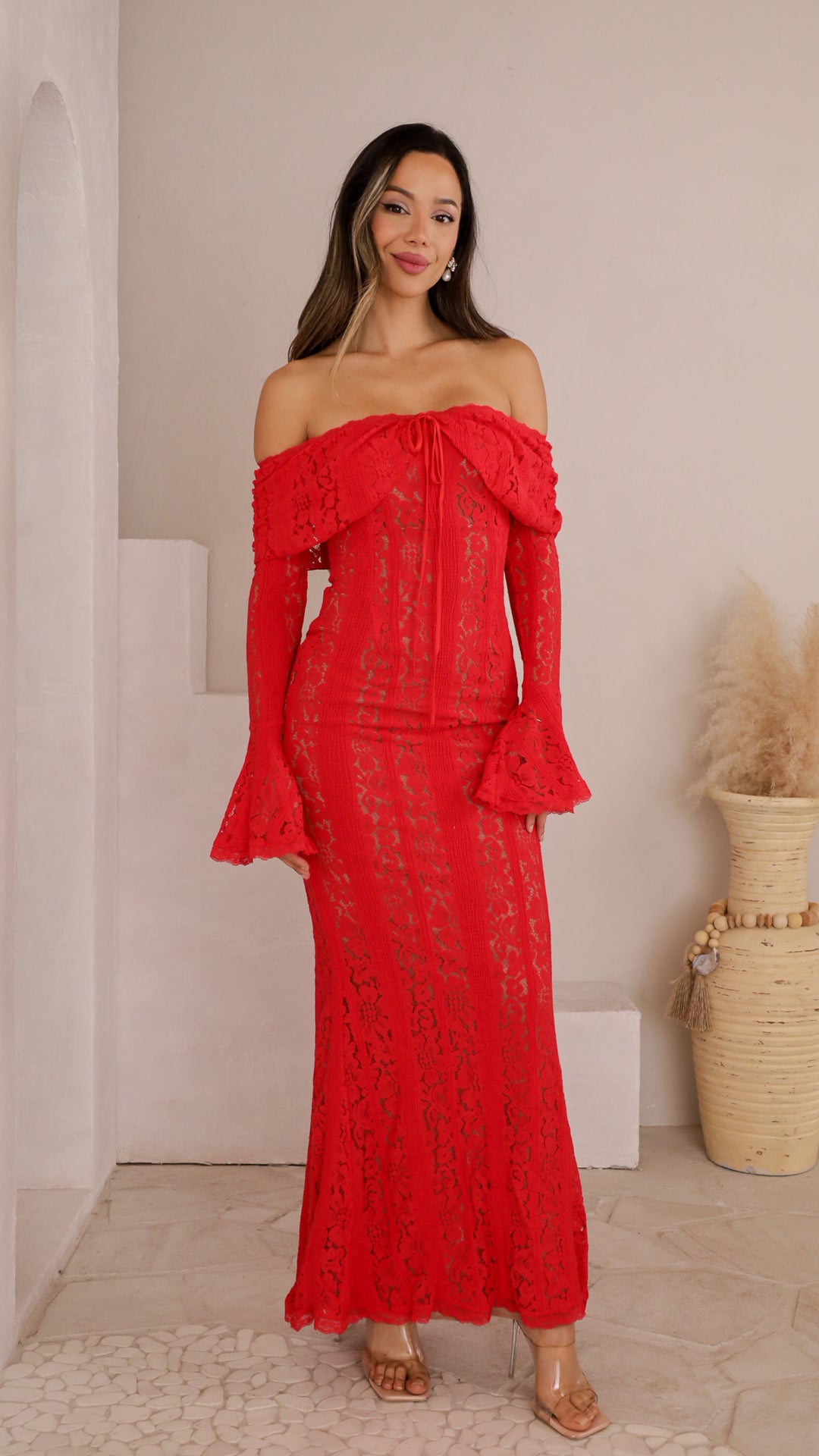 front view image 2 of Lylah Lace Maxi Dress