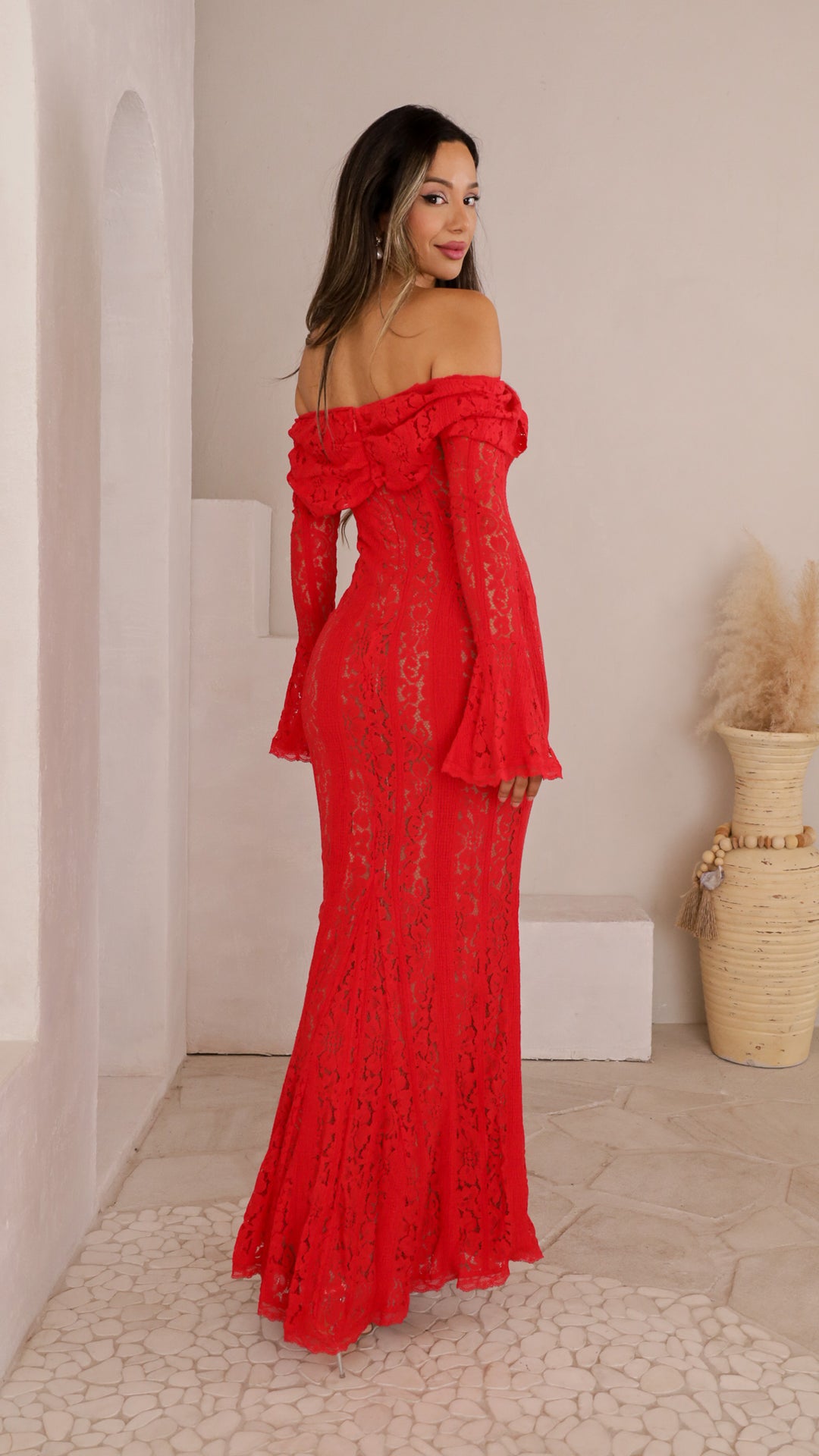 rear view image 2 of Lylah Lace Maxi Dress