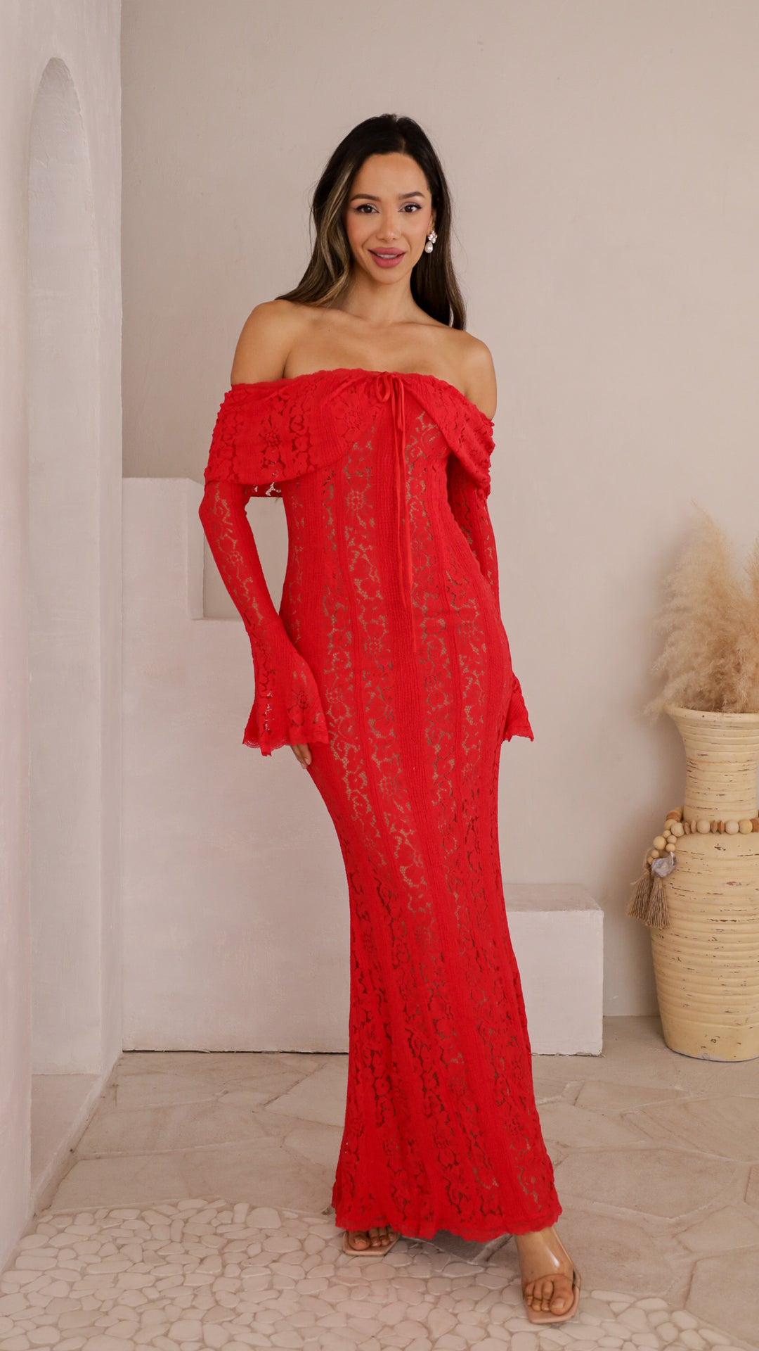front view image 3 of Lylah Lace Maxi Dress