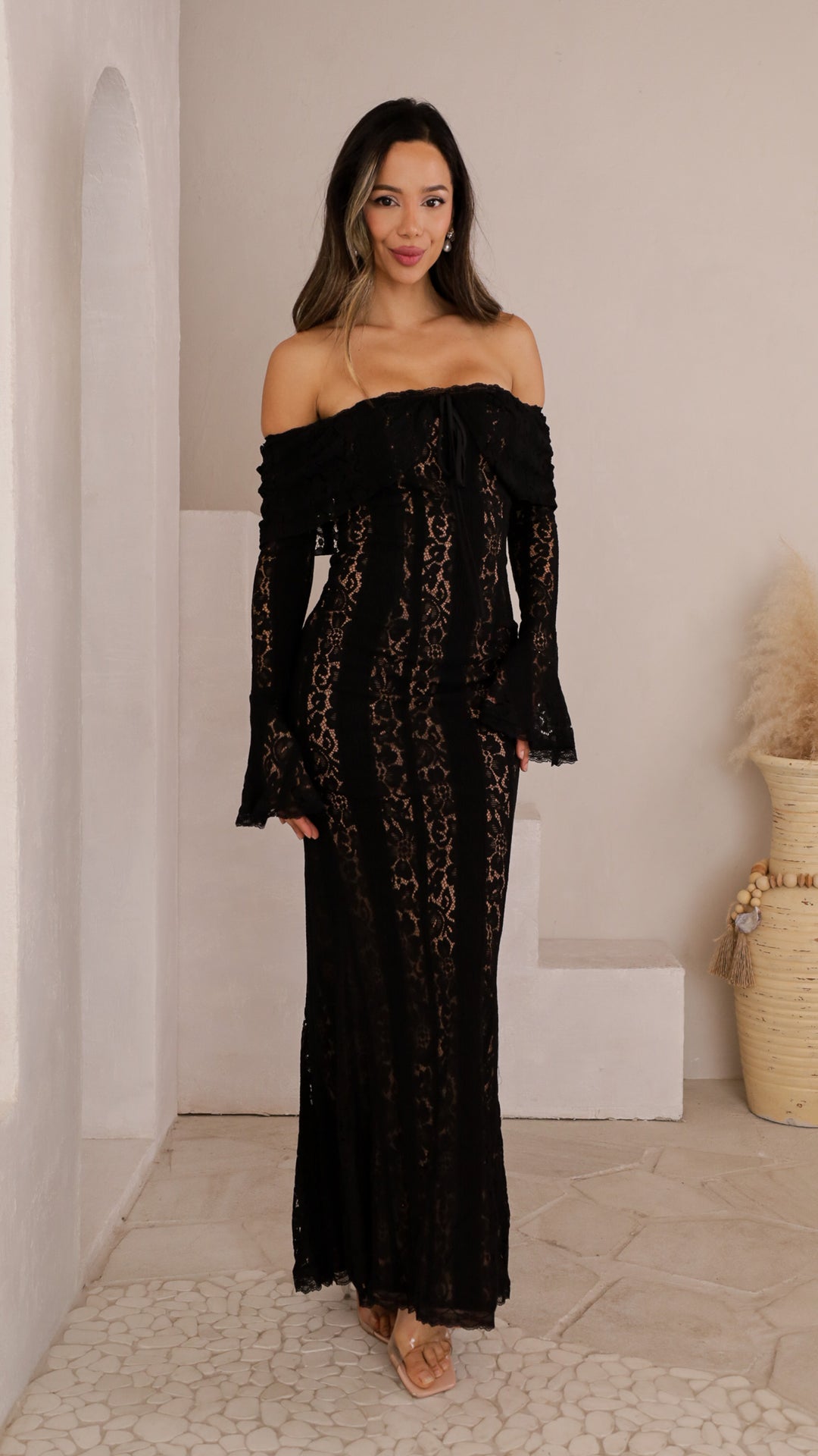 front view image 4 of Lylah Lace Maxi Dress