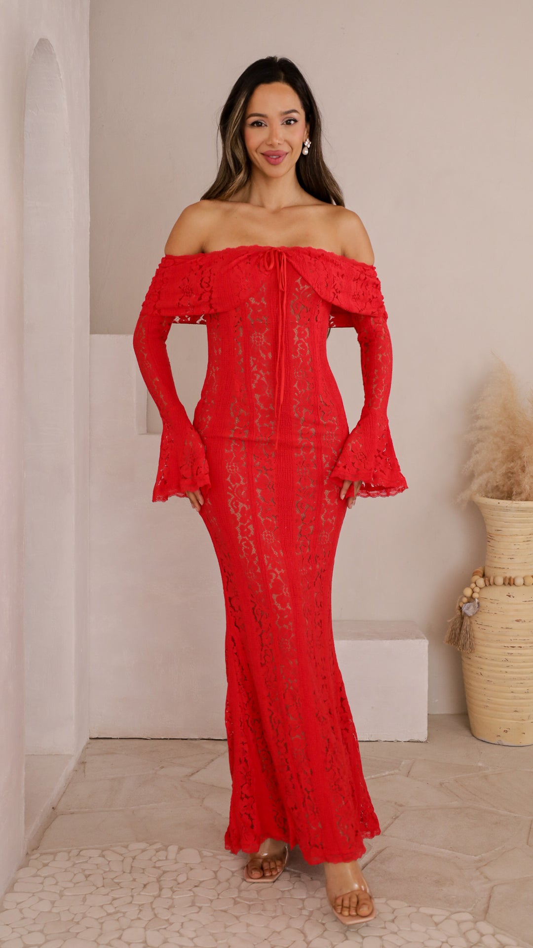 front view image 4 of Lylah Lace Maxi Dress