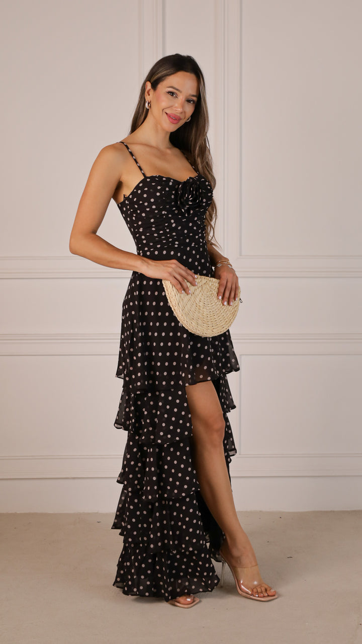 side view image 2 of Elara Polka Dot Dress