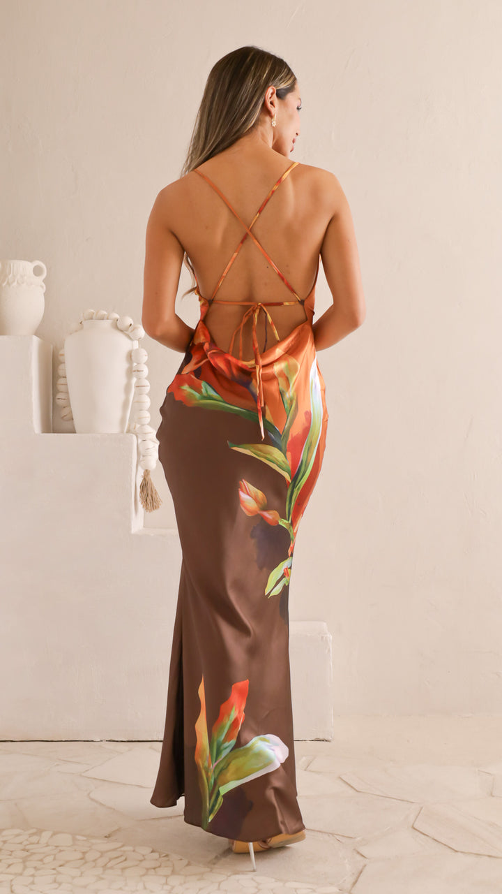 side view image 2 of Melinda Floral Maxi Dress