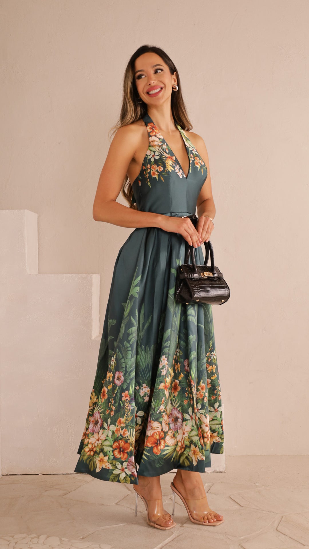 side view image 4 of Heir Halter Maxi Dress