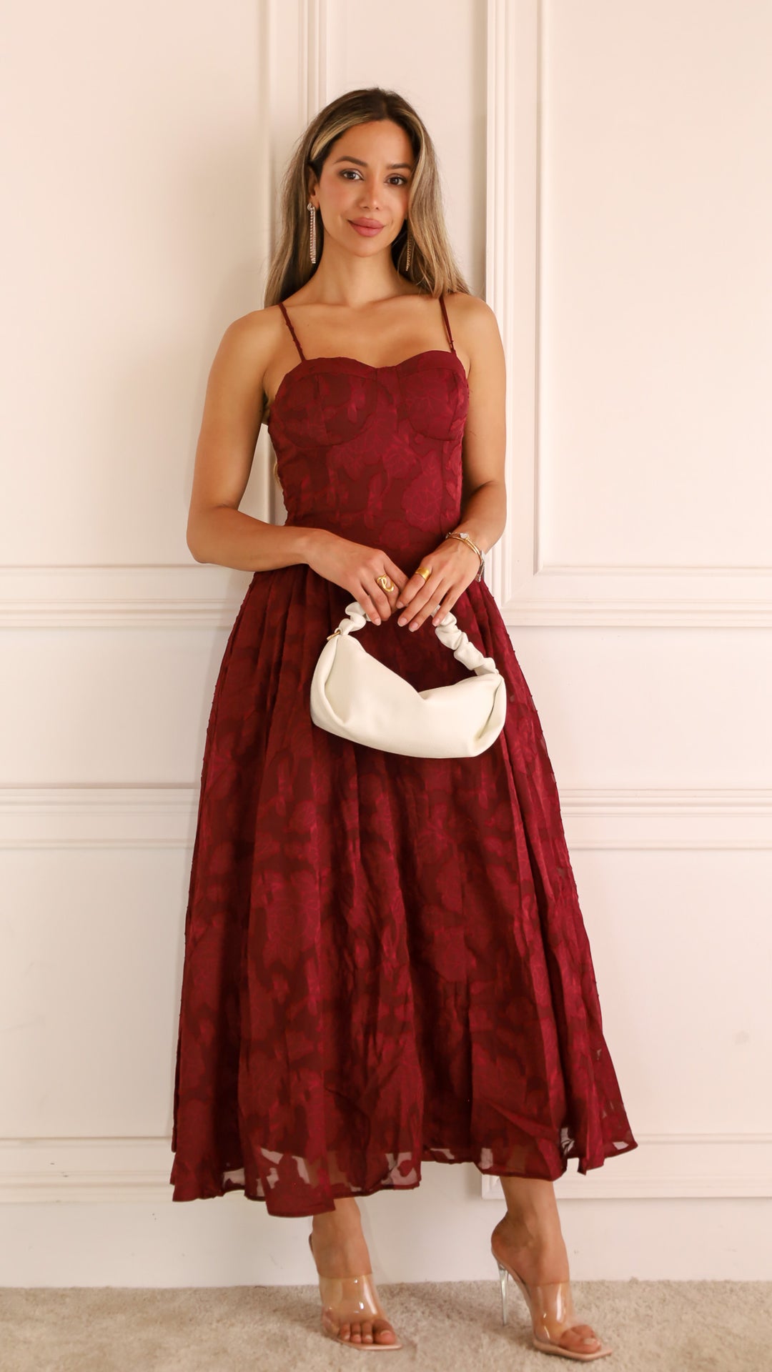 front view image 1 of Jacquard Midi Dress