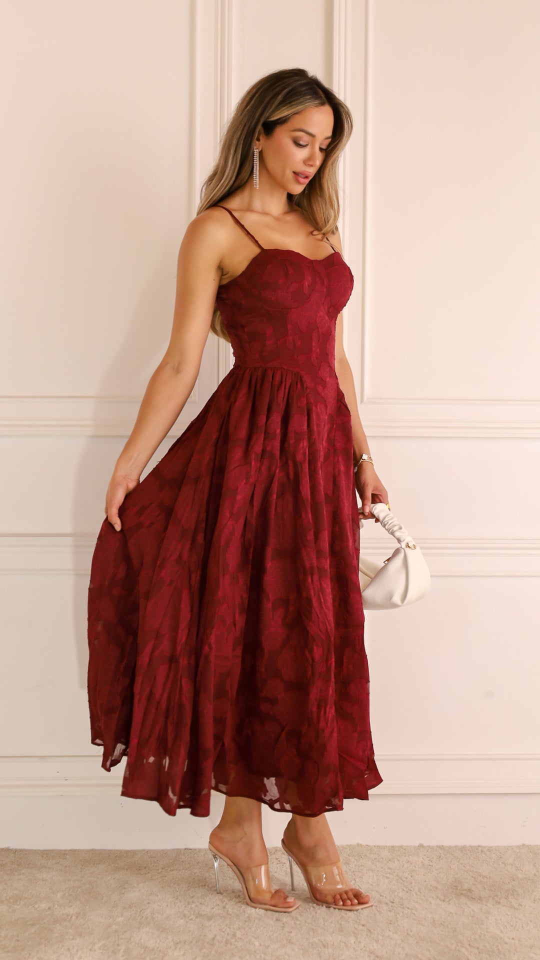 side view image 1 of Jacquard Midi Dress