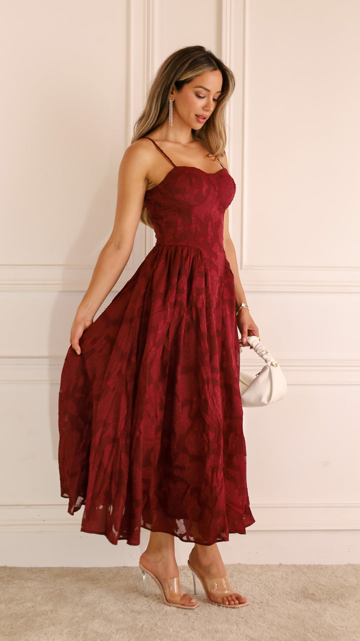 side view image 1 of Jacquard Midi Dress