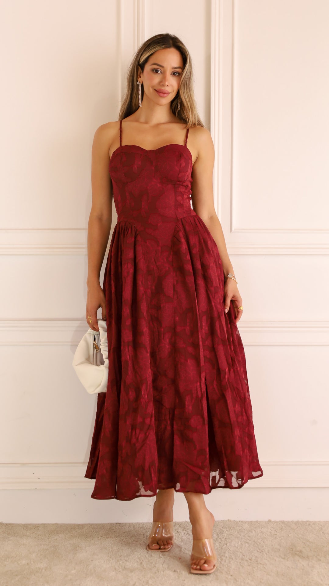 front view image 2 of Jacquard Midi Dress