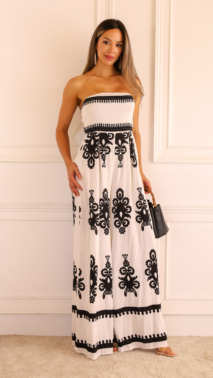 front view image 1 of Solara Palazzo Jumpsuit