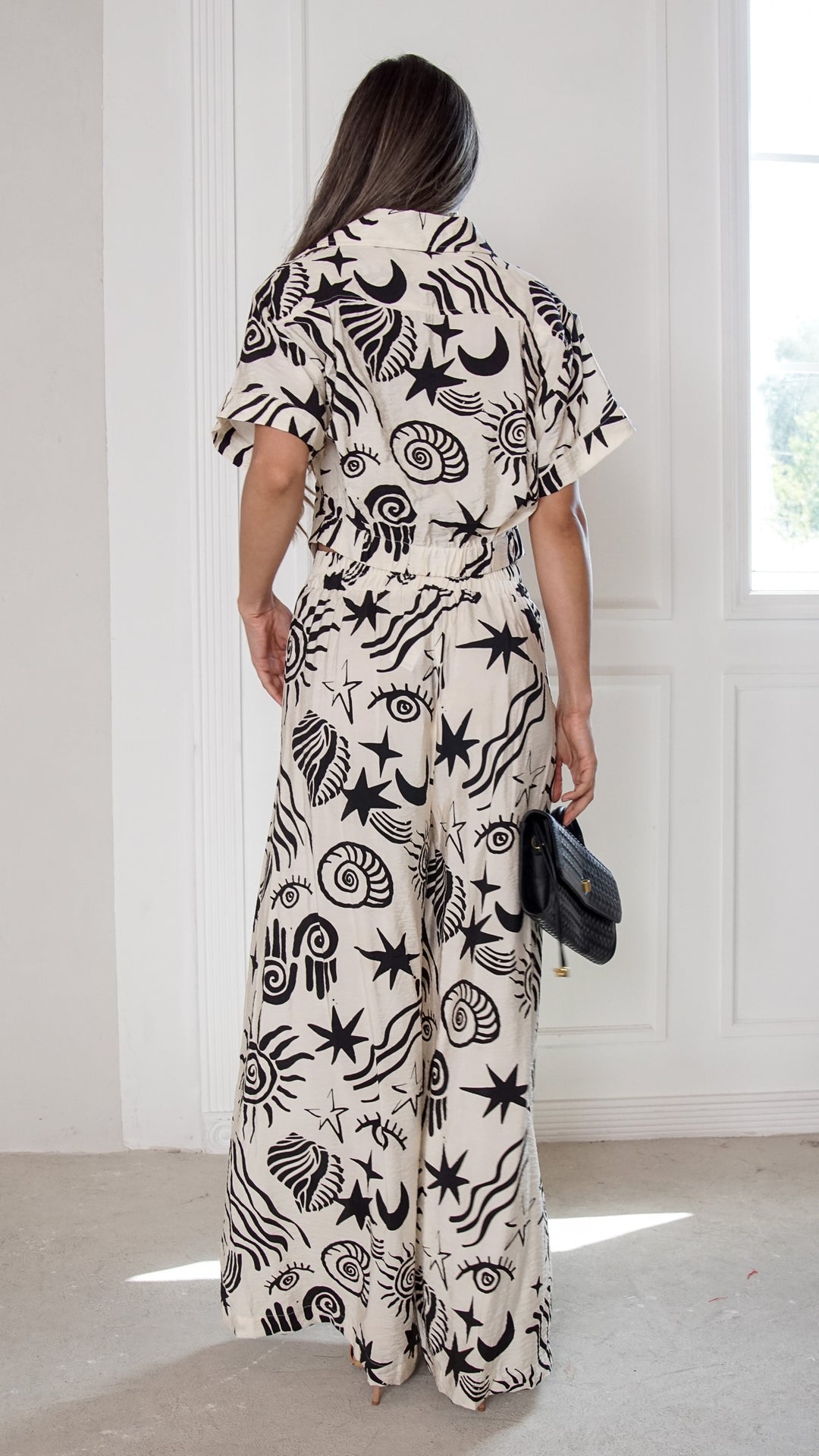 rear view image 1 of Selene Printed Palazzo Pants