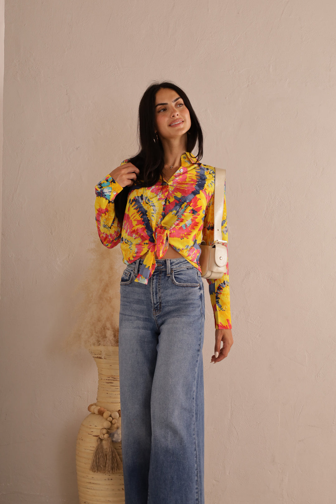 front view image 1 of Elara Tie-Dye Top