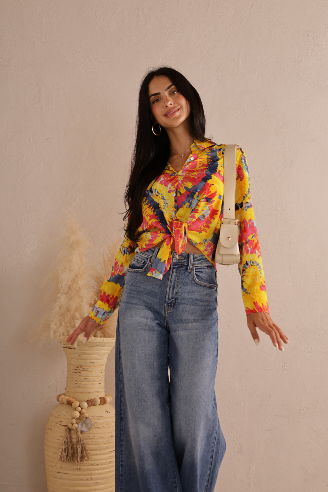 front view image 3 of Elara Tie-Dye Top