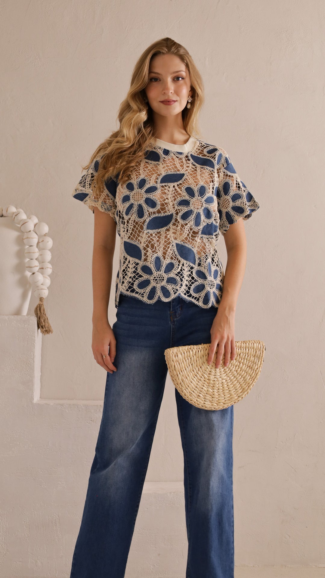 front view image 1 of Flora Crochet Top