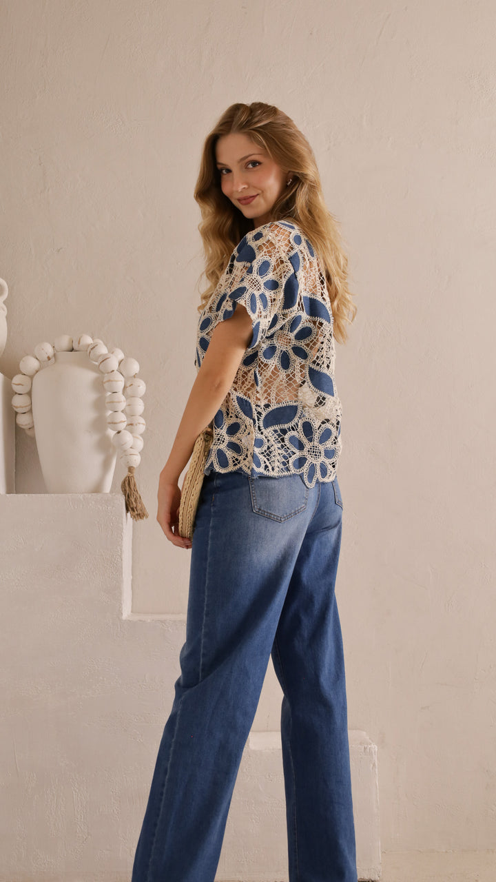 rear view image 1 of Flora Crochet Top