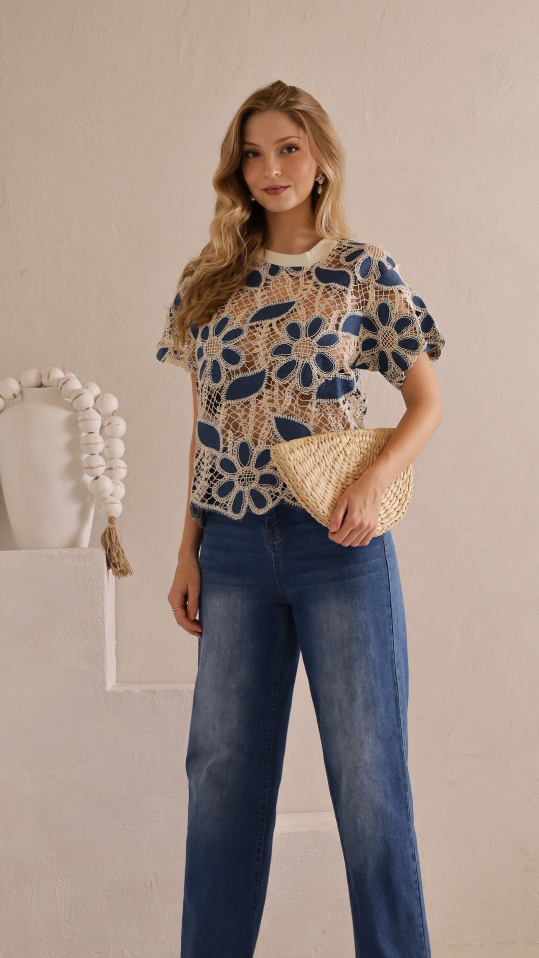 side view image 1 of Flora Crochet Top