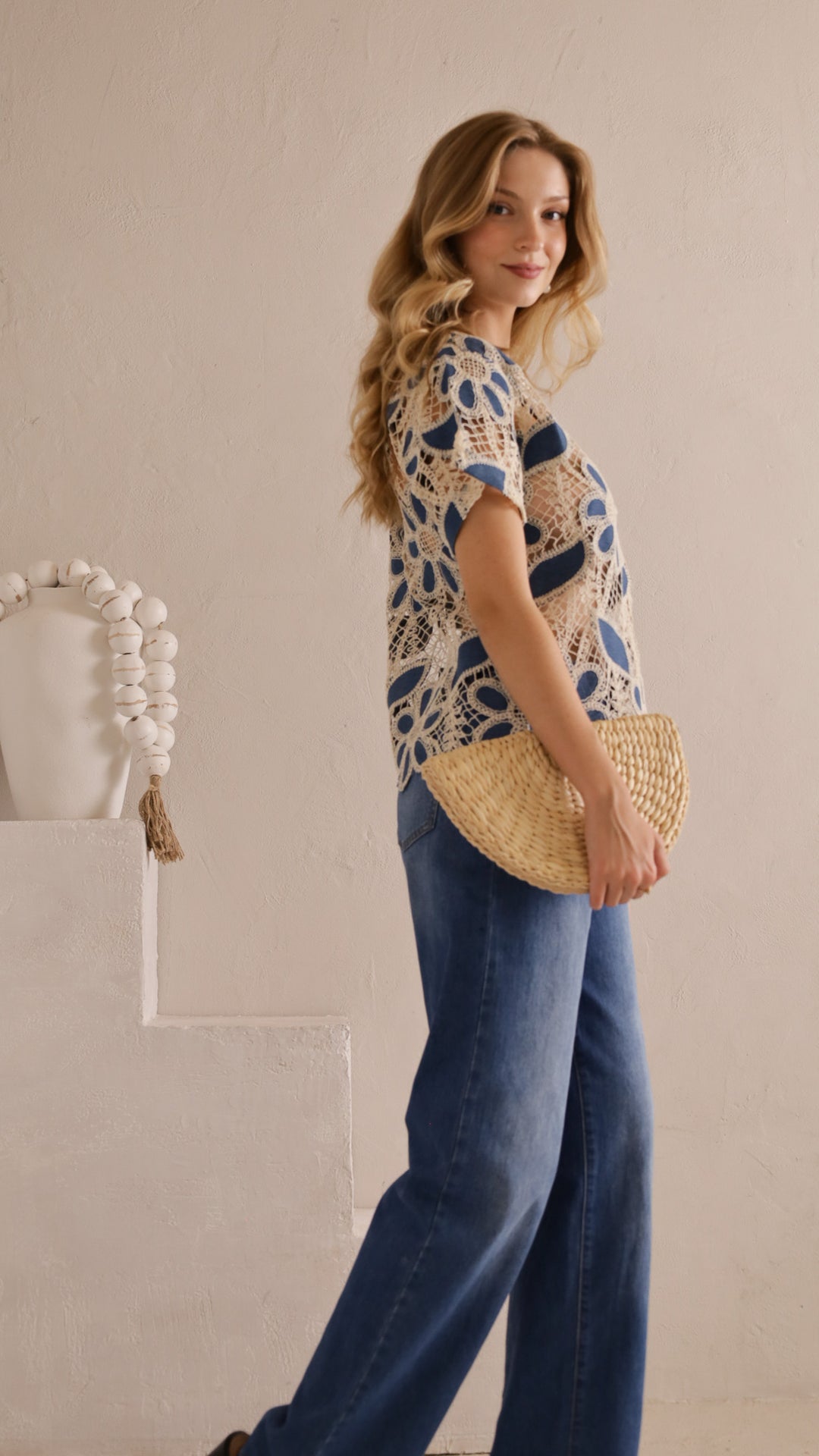 side view image 2 of Flora Crochet Top