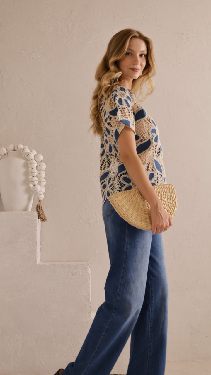 side view image 2 of Flora Crochet Top