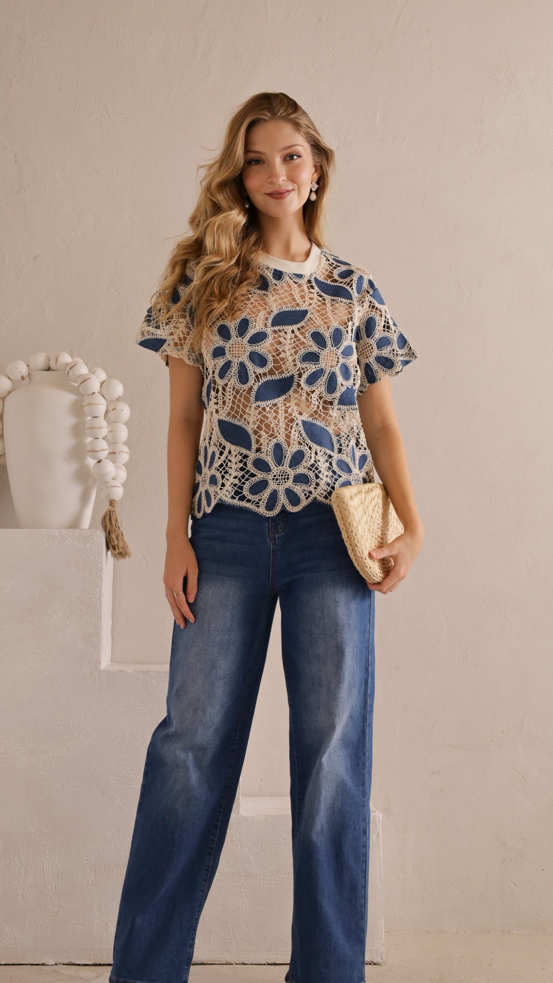 front view image 4 of Flora Crochet Top