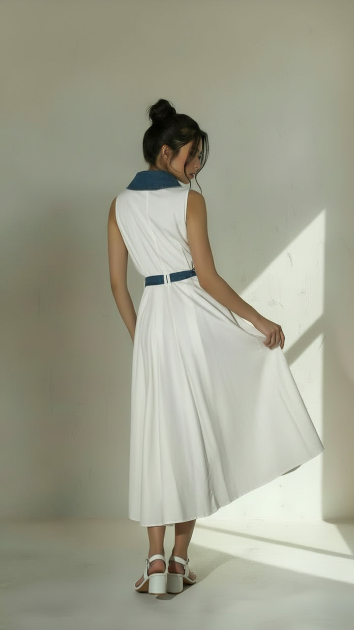 rear view image 1 of Althea Denim Midi Dress