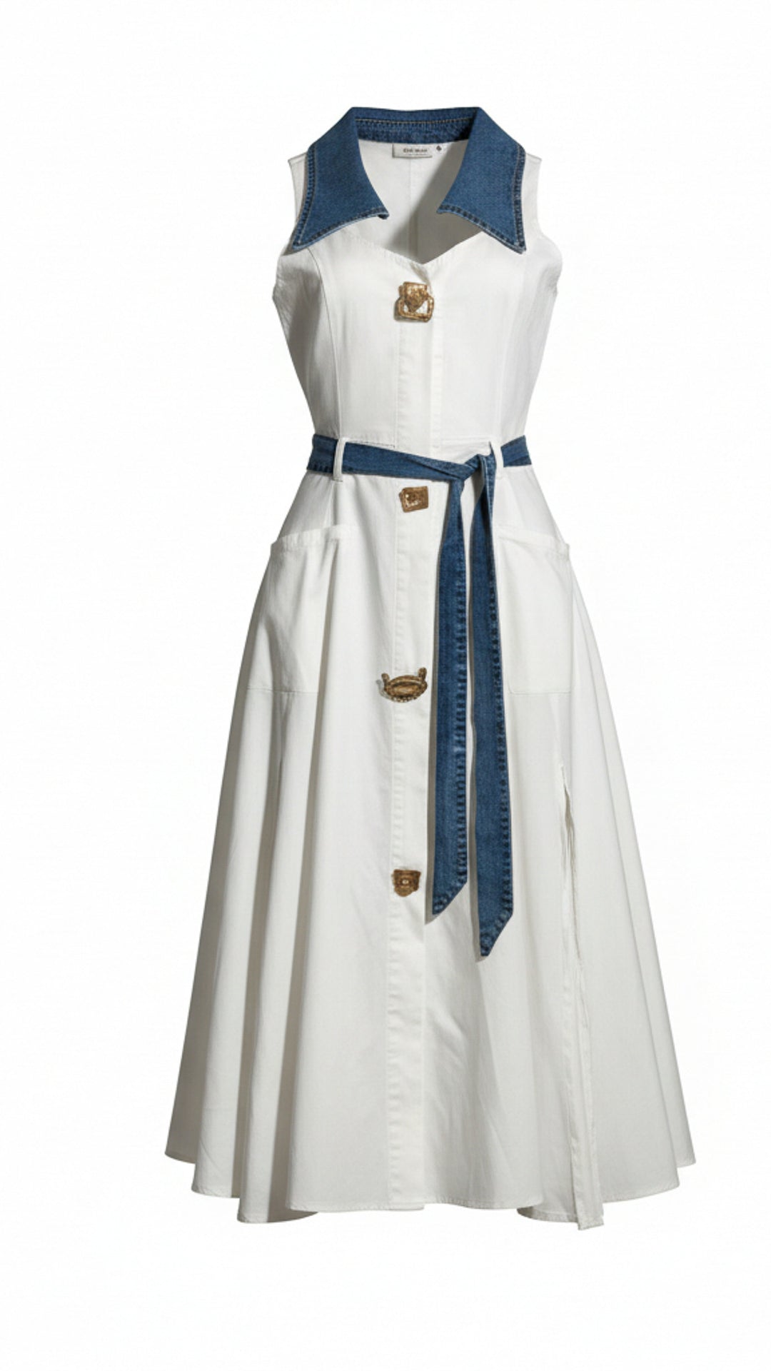 front view image 2 of Althea Denim Midi Dress